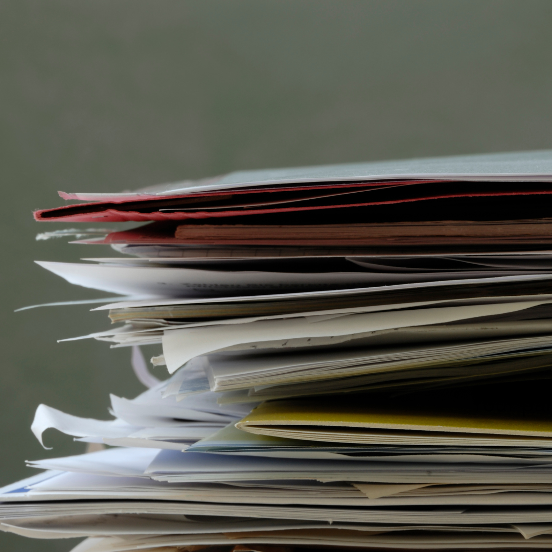 Piles of paper