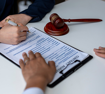 Signing a contract